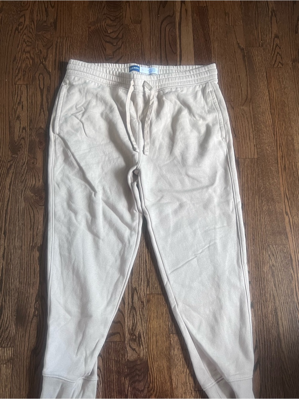 Old Navy Men's Off-White Drawstring Joggers